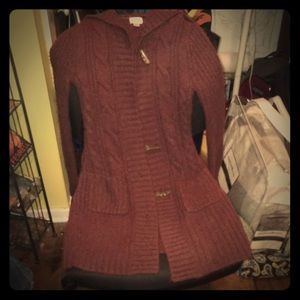 Long sleeve burgundy sweater